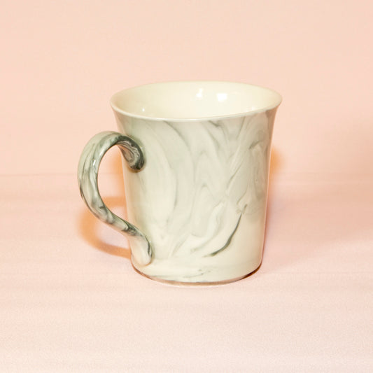 Marbled office mug, black/white 2
