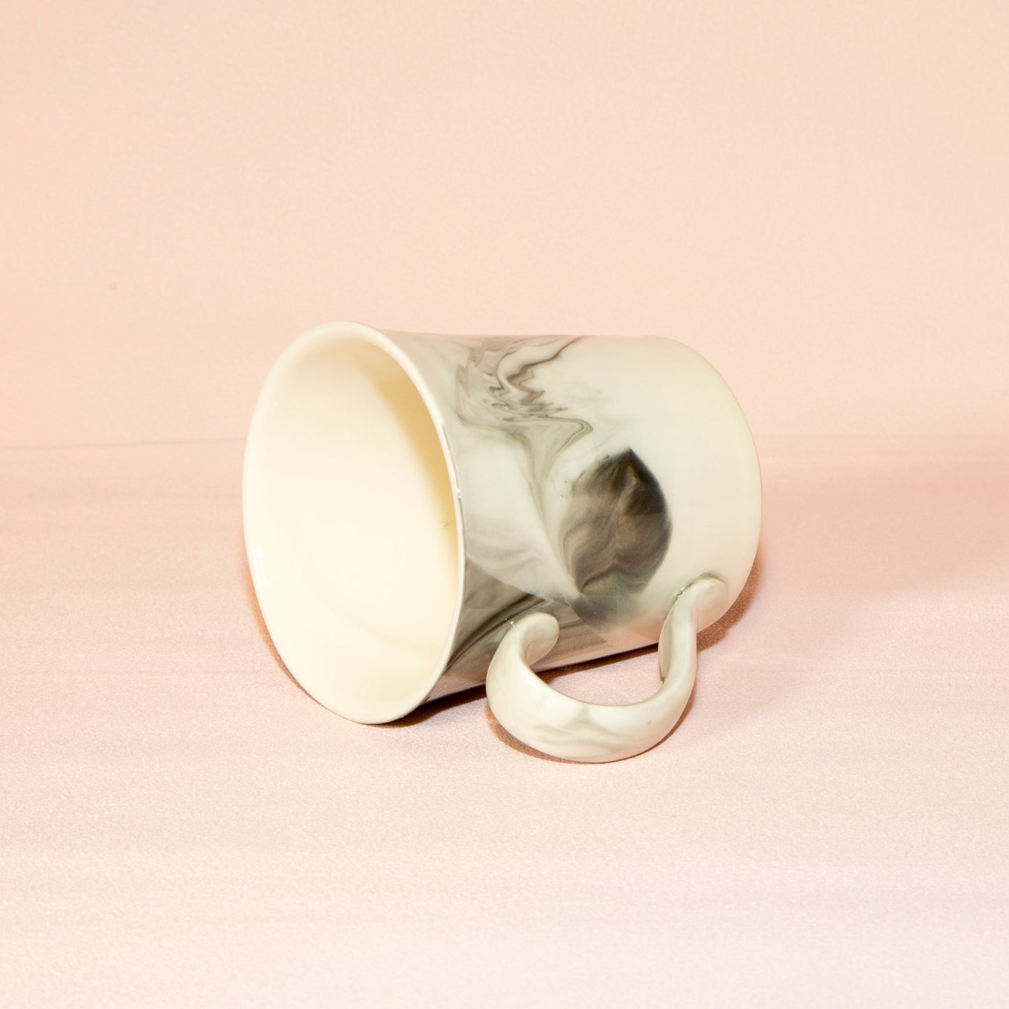 Marbled office mug, black/white 4