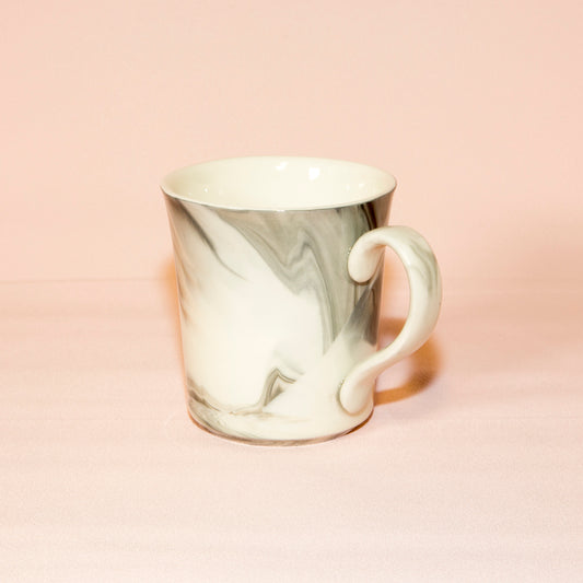 Marbled office mug, black/white 4