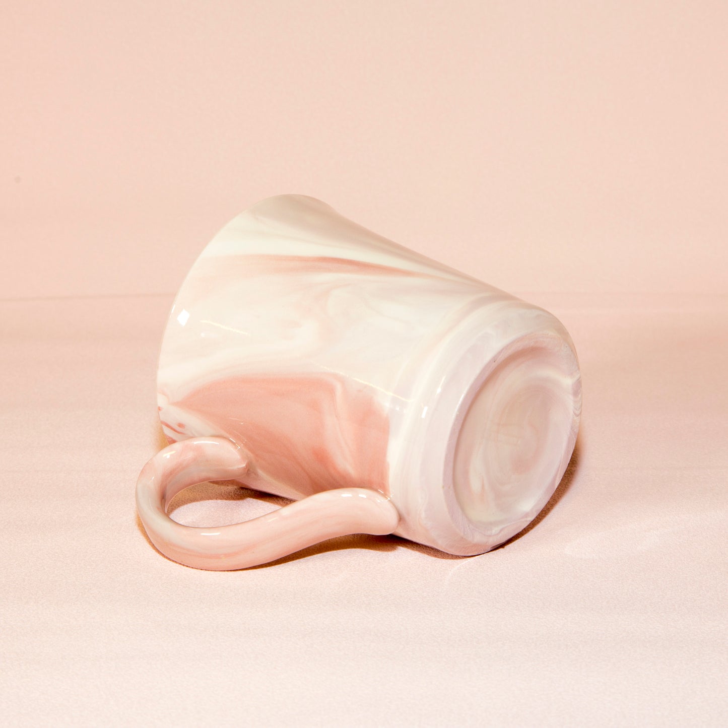 Marbled office mug, pink/purple