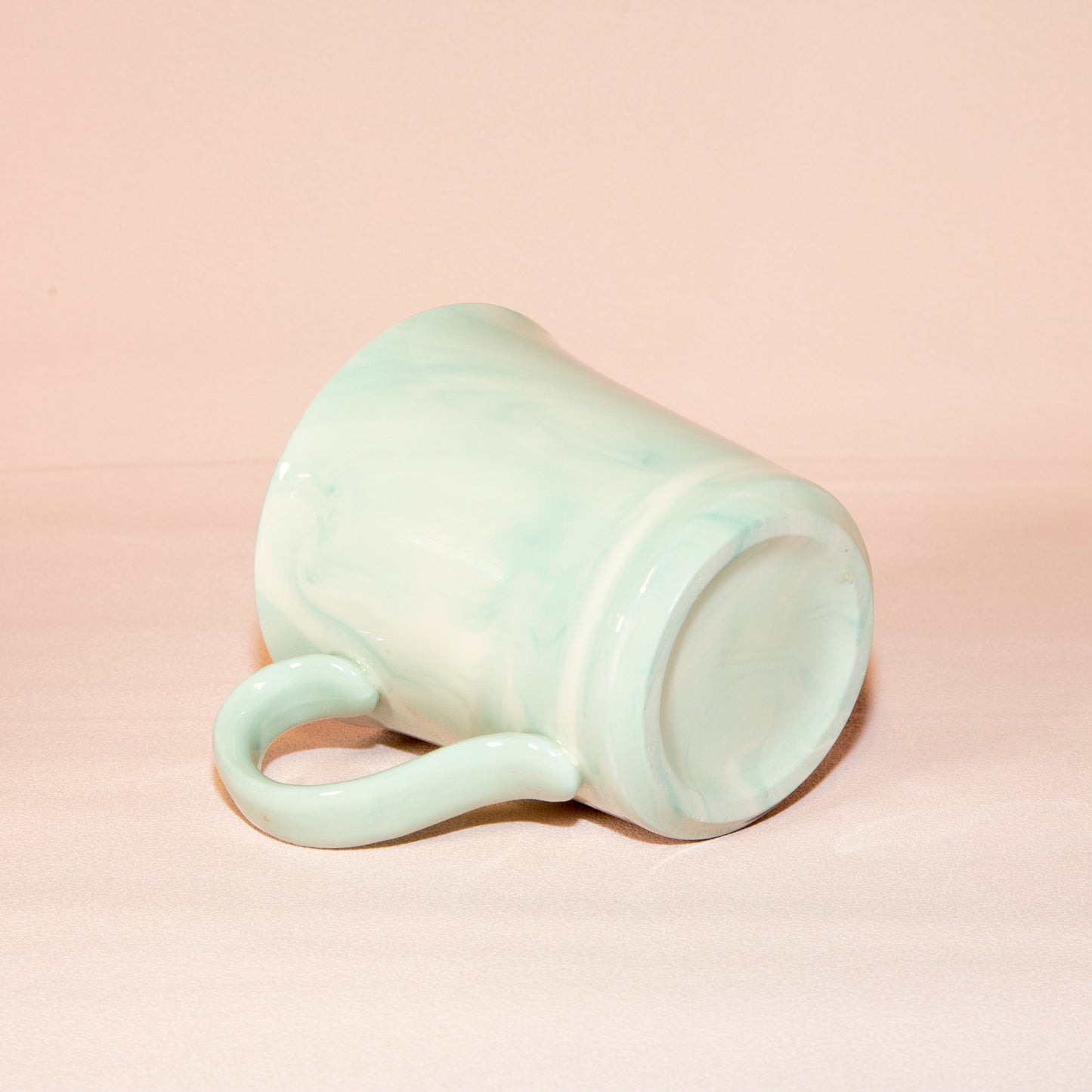Marbled office mug, turquoise