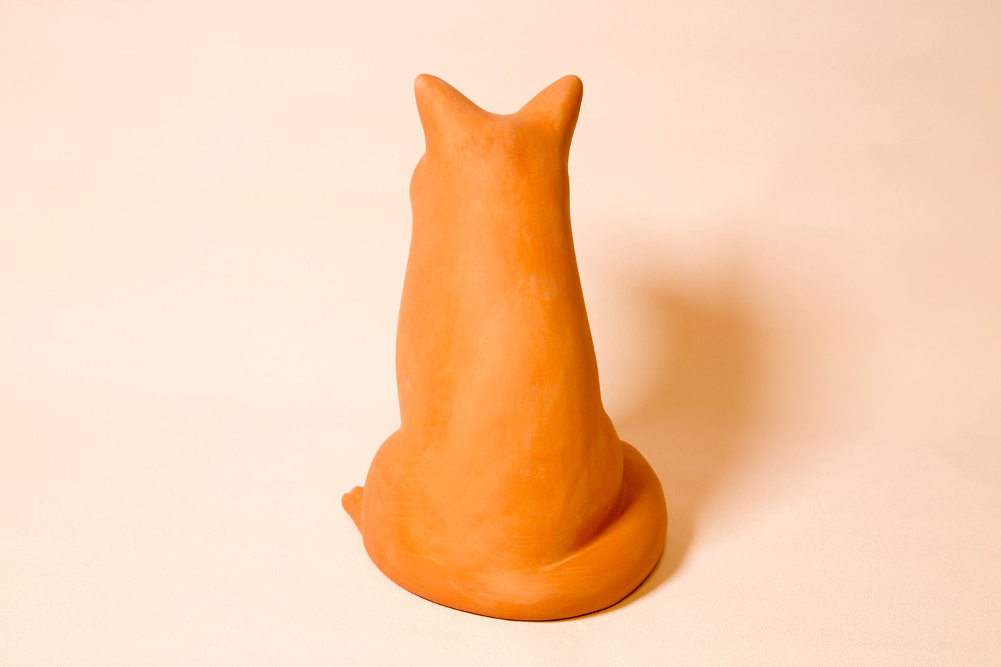 Terracotta fox sculpture