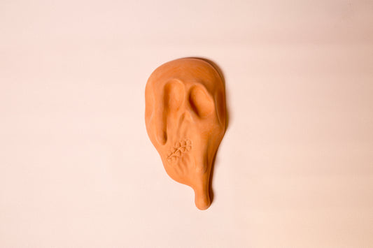 Teracotta molten skull wall ornament